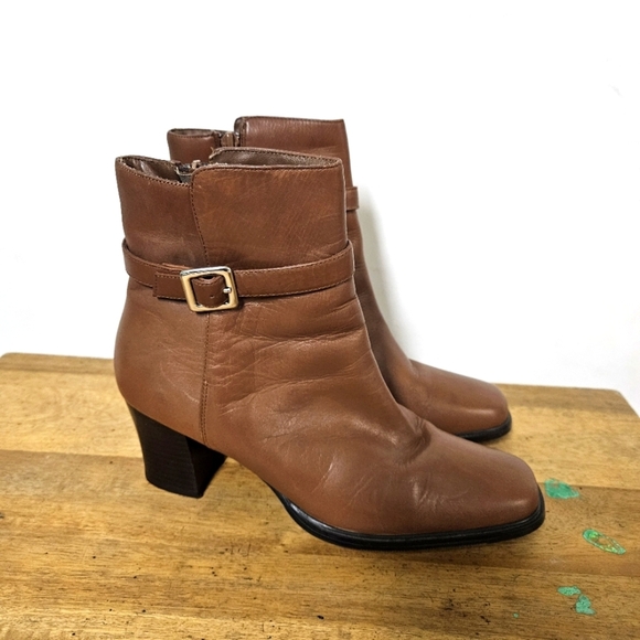 Karen Scott Women's Leather Ankle Boots Size 7.6 - Picture 5 of 16